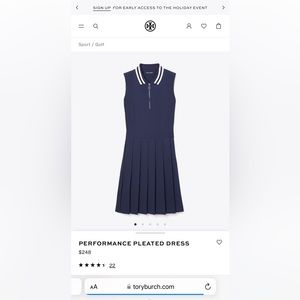 Tory Sport Golf or Tennis Dress - Size Small